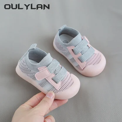 Soft Sole Breathable Knit Mesh for Boys and Girls Sneakers Spring Summer 1-3 Year Old Baby Walking Shoes Children Mesh Shoes