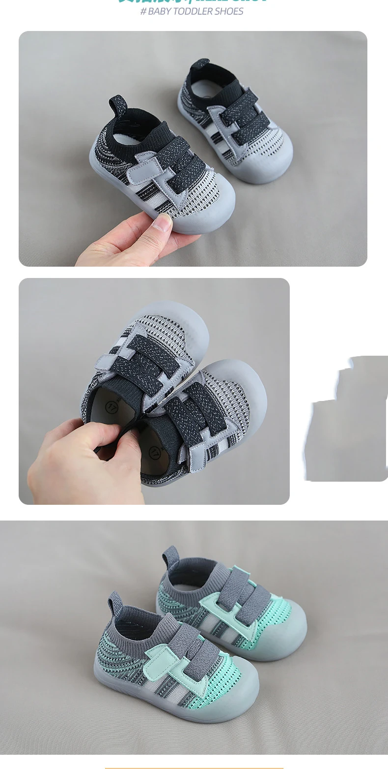 Soft Sole Breathable Knit Mesh for Boys and Girls Sneakers Spring Summer 1-3 Year Old Baby Walking Shoes Children Mesh Shoes