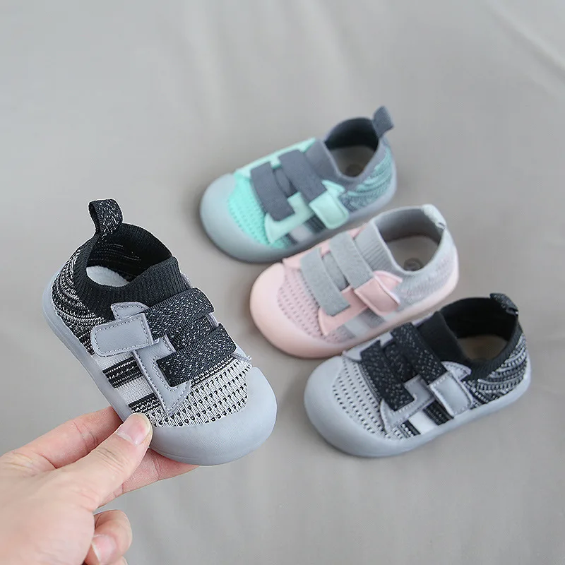 Soft Sole Breathable Knit Mesh for Boys and Girls Sneakers Spring Summer 1-3 Year Old Baby Walking Shoes Children Mesh Shoes