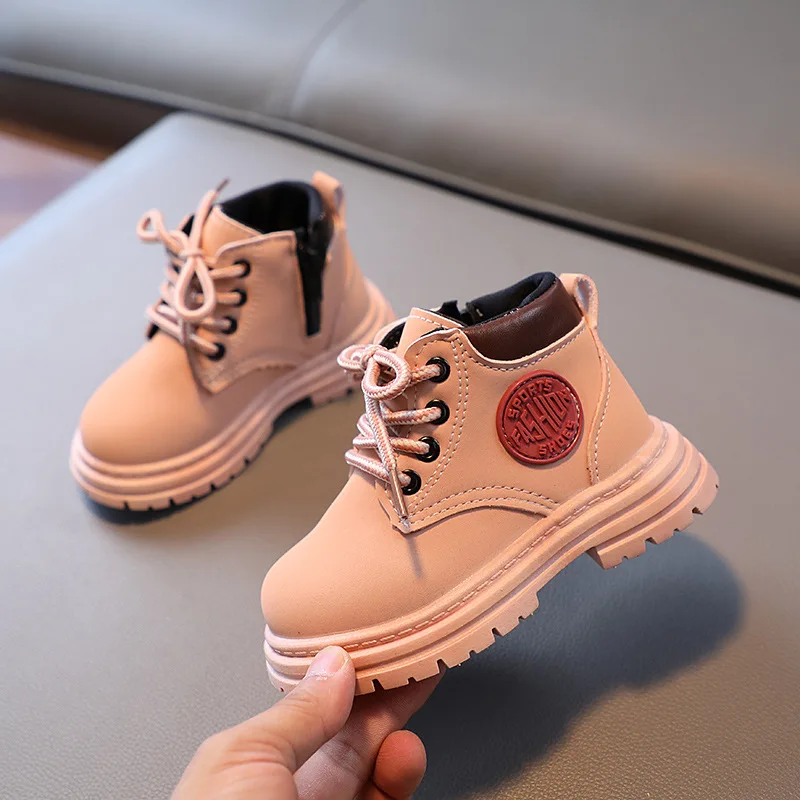 Fashion Childrens Boots 2024 Girls Baby Boots Shoes Boys Casual Little Yellow Short Boots Autumn Winter Kids Warm Shoes