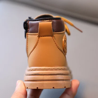 Fashion Childrens Boots 2024 Girls Baby Boots Shoes Boys Casual Little Yellow Short Boots Autumn Winter Kids Warm Shoes - Image 5