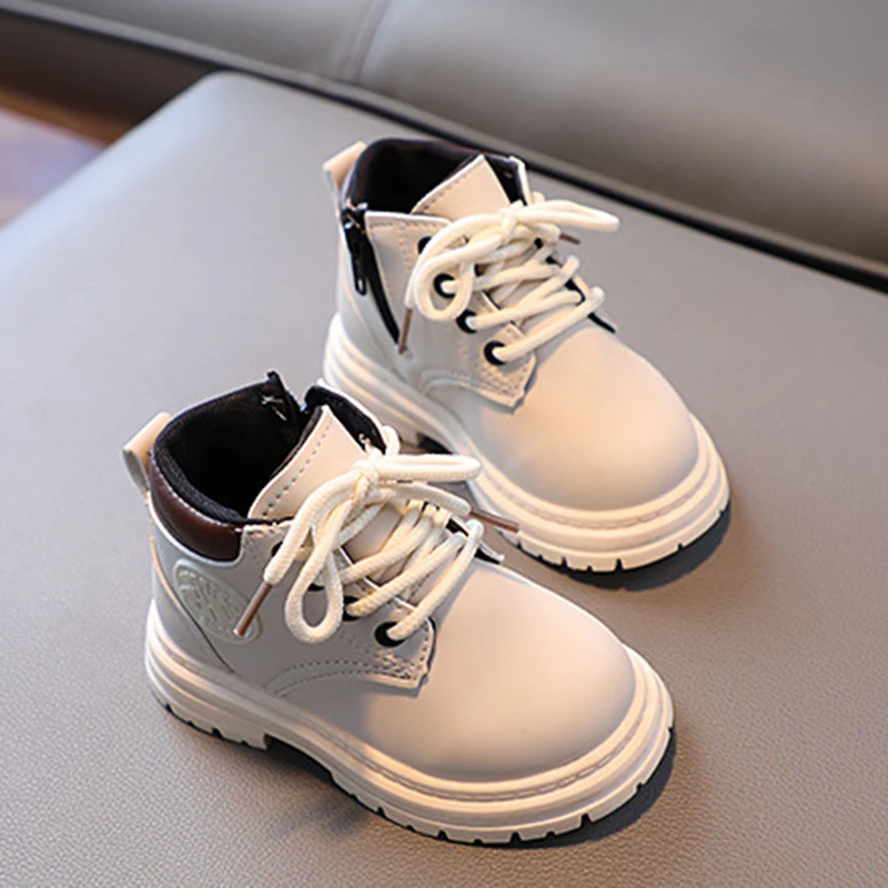 Fashion Childrens Boots 2024 Girls Baby Boots Shoes Boys Casual Little Yellow Short Boots Autumn Winter Kids Warm Shoes