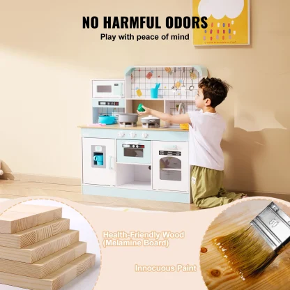 VEVOR Kitchen Counter Play Set DIY Simulated Cooking Food Tableware Play House with Sound Pretend Game Toy Gift Kid Boy Children - Image 4