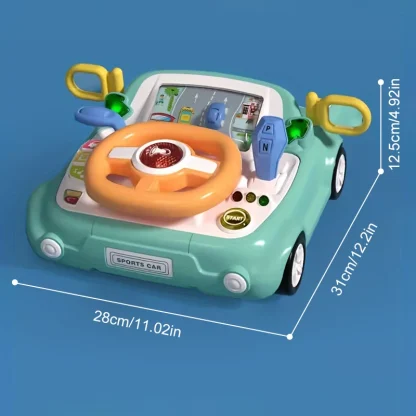 Baby Car Toy Light Musical Steering Wheel Toy Interactive Simulation Drving Toys Car Seat Sensory Toy Develops Fine Motor Skills - Image 3