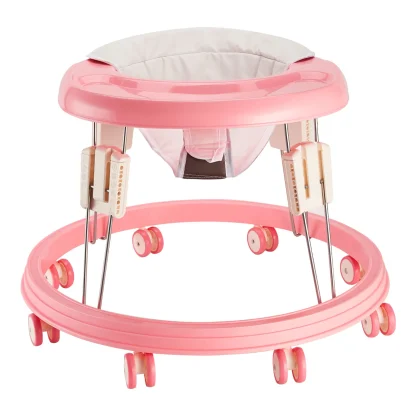 Baby Walker, Foldable Multi-Function Anti-Rollover Walker with Brake Design, 5 Level Height Adjustable, Baby Walkers - Image 3