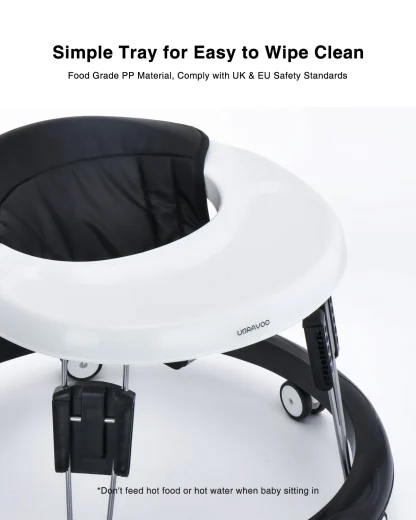 UBRAVOO Baby Walker Round Adjustable with Universal Wheels, 9 Adjustable Height Folding & Compact ,6-18 Months Toddler ,ZM01 - Image 3