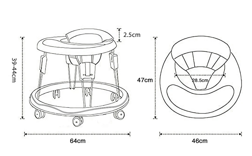 UBRAVOO Baby Walker Round Adjustable with Universal Wheels, 9 Adjustable Height Folding & Compact ,6-18 Months Toddler ,ZM01 UBRAVOO Baby Walker Round Adjustable with Universal Wheels, 9 Adjustable Height Folding & Compact ,6-18 Months Toddler ,ZM01