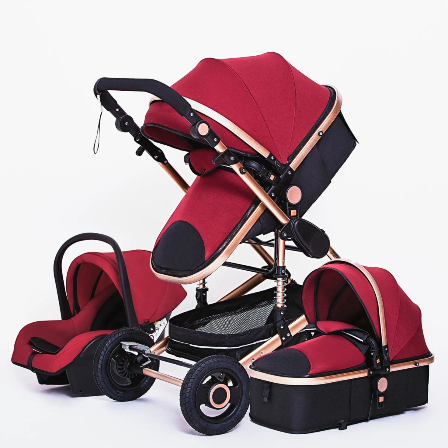 High Landscape Baby Stroller 3 in 1 With Car Seat Pink Stroller Luxury Travel Pram Car seat and Stroller Baby Carrier Pushchair High Landscape Baby Stroller 3 in 1 With Car Seat Pink Stroller Luxury Travel Pram Car seat and Stroller Baby Carrier Pushchair
