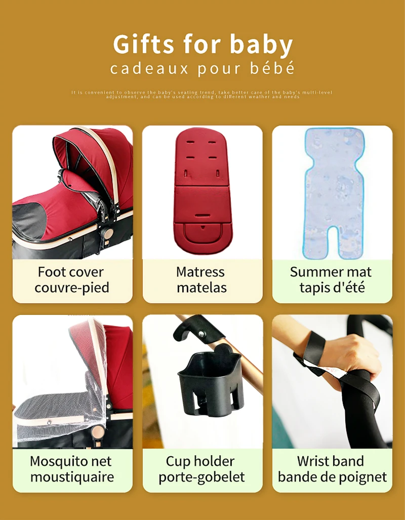 High Landscape Baby Stroller 3 in 1 With Car Seat Pink Stroller Luxury Travel Pram Car seat and Stroller Baby Carrier Pushchair High Landscape Baby Stroller 3 in 1 With Car Seat Pink Stroller Luxury Travel Pram Car seat and Stroller Baby Carrier Pushchair