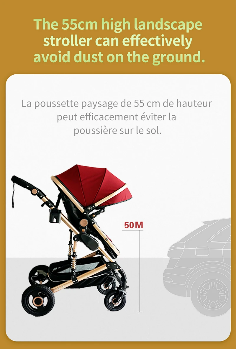 High Landscape Baby Stroller 3 in 1 With Car Seat Pink Stroller Luxury Travel Pram Car seat and Stroller Baby Carrier Pushchair High Landscape Baby Stroller 3 in 1 With Car Seat Pink Stroller Luxury Travel Pram Car seat and Stroller Baby Carrier Pushchair