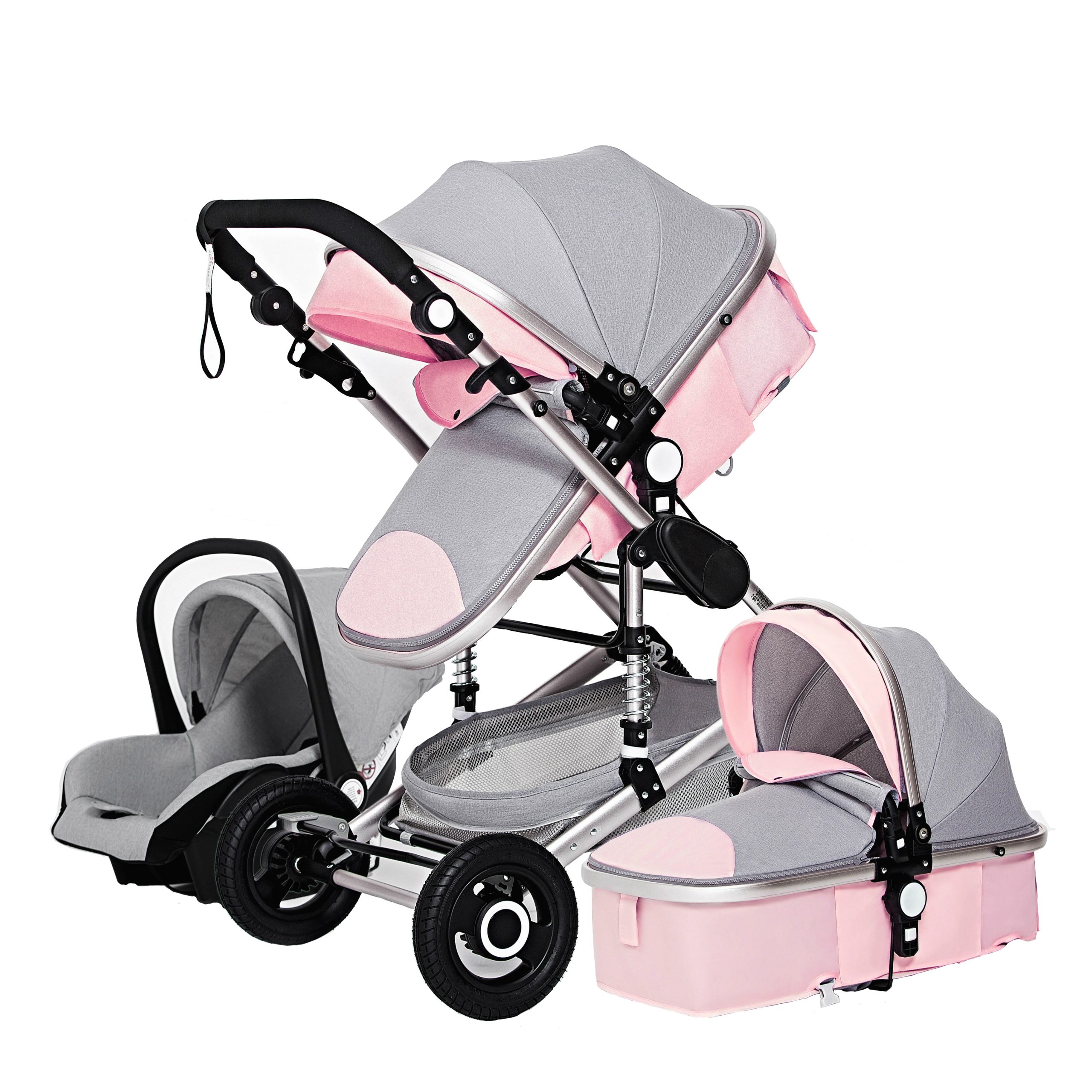 3 in 1 pink gray