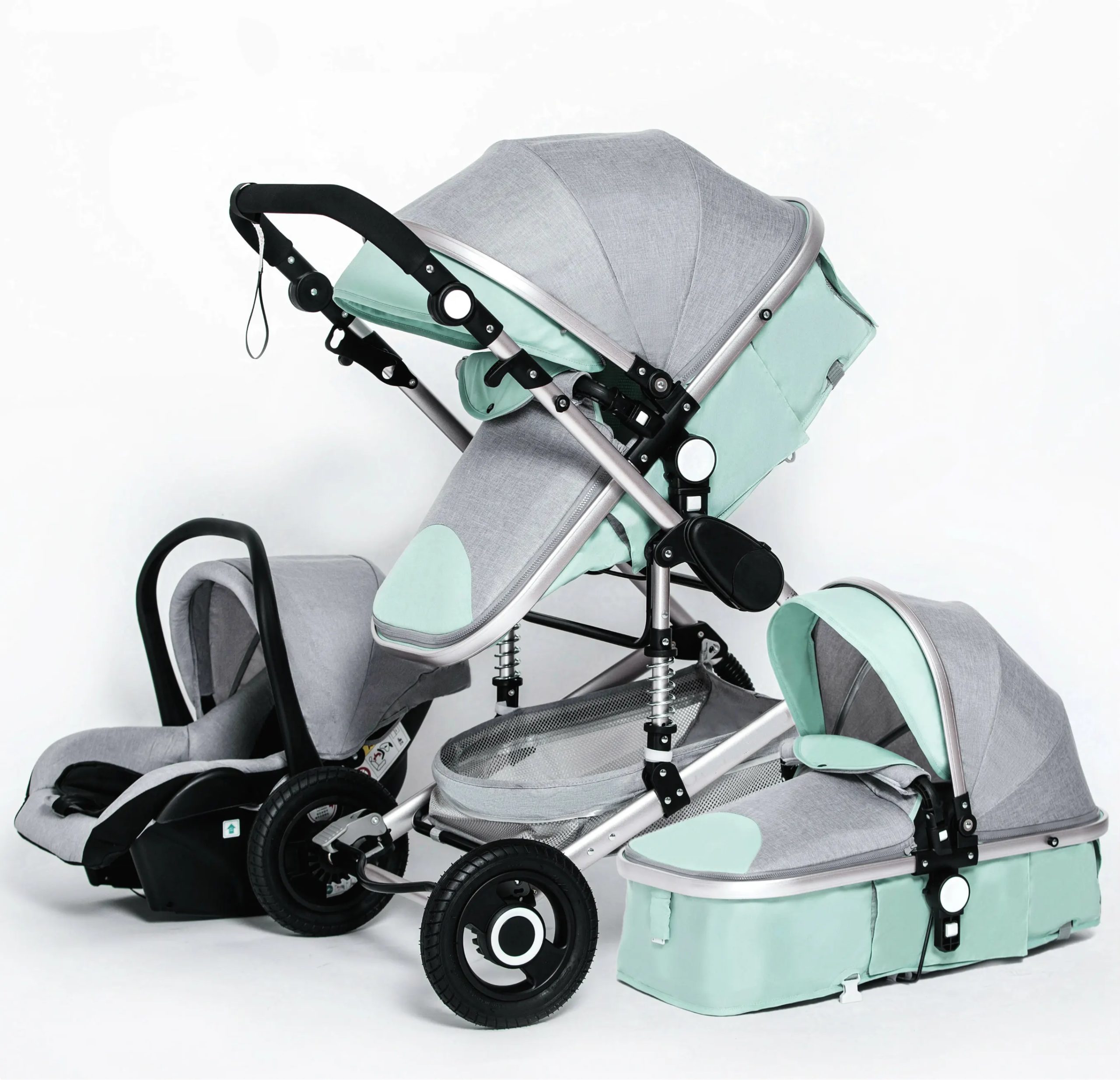 3 in 1 green gray