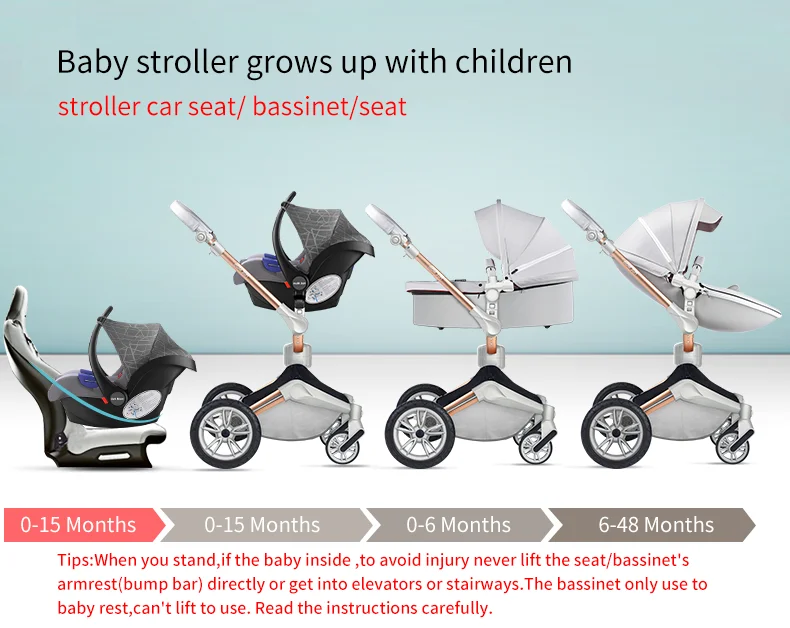 Hot Mom Baby Stroller 3 in 1 Travel System, 360° Rotation High Landscape Stroller, Large Wheels, Suitable For Various Terrains,F Hot Mom Baby Stroller 3 in 1 Travel System, 360° Rotation High Landscape Stroller, Large Wheels, Suitable For Various Terrains,F