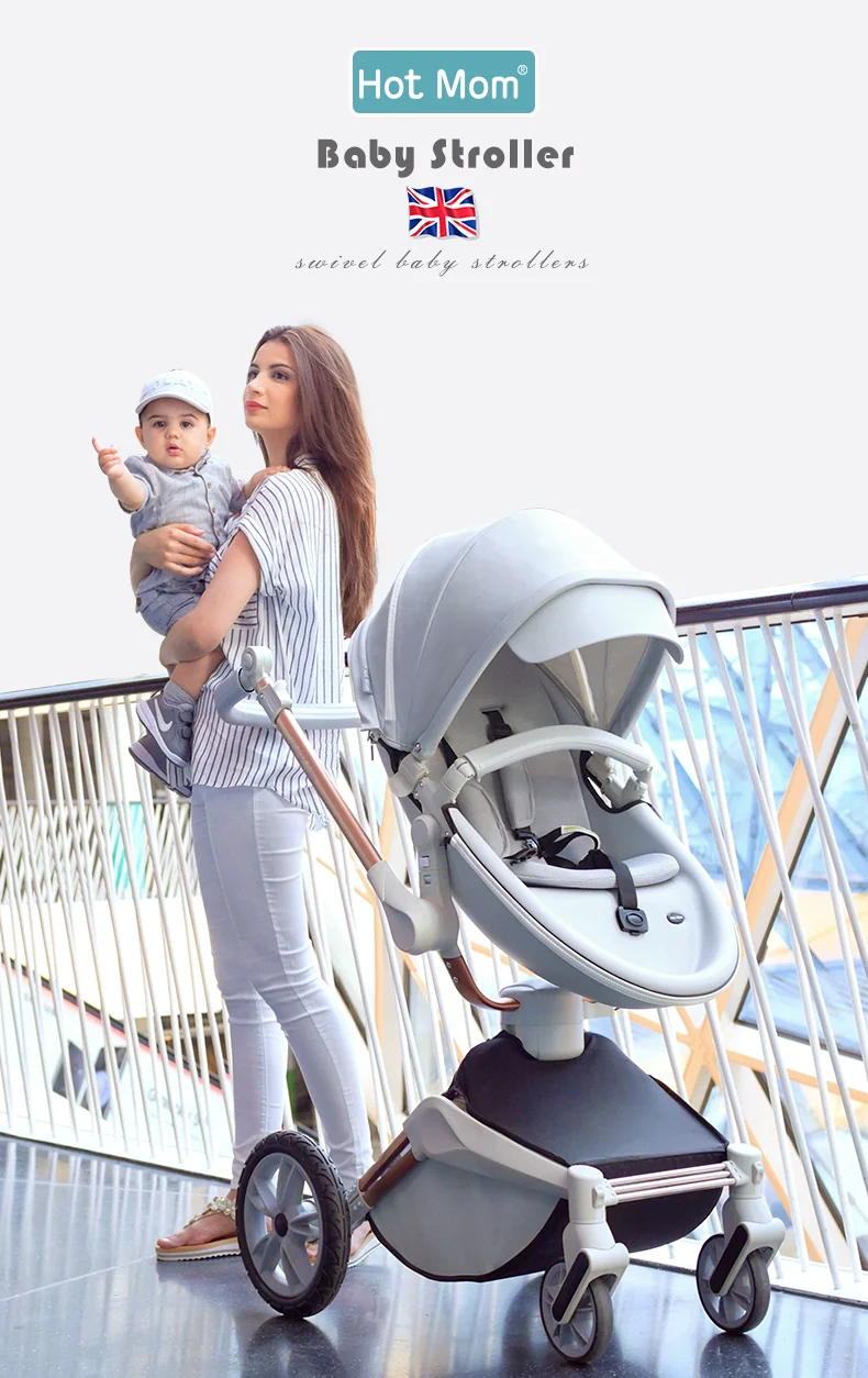 Hot Mom Baby Stroller 3 in 1 Travel System, 360° Rotation High Landscape Stroller, Large Wheels, Suitable For Various Terrains,F Hot Mom Baby Stroller 3 in 1 Travel System, 360° Rotation High Landscape Stroller, Large Wheels, Suitable For Various Terrains,F
