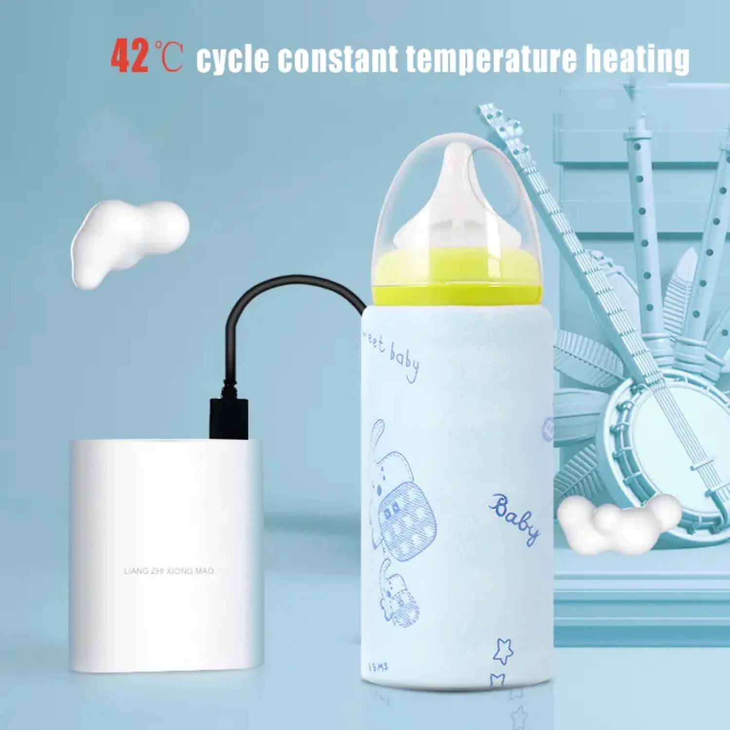 Convenient Essential Insulated Portable USB Baby Bottle Heater - Keep Milk and Water Warm for Nursing with Portable Milk Warmer