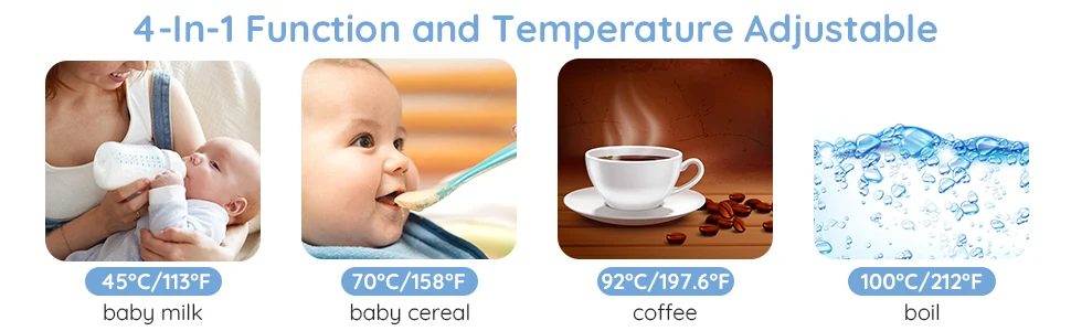 220v/110v  Infant Thermostatic Milk Regulator 800W Electric Baby Formula Kettle Automatic Warmer Feeding Bottle