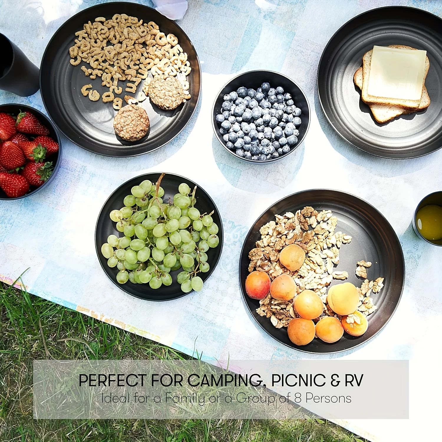 Dinnerware Set 32-Piece, Novelty Rectangle-Shaped Plates, Bowls, and Cups for Family Dinners, Eco-Friendly and Dishwasher Safe